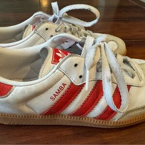 Adidas Sambas Red and White